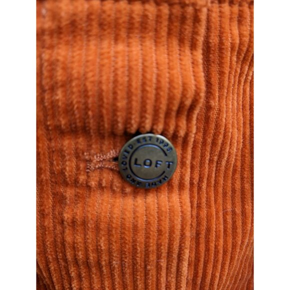 NWT Burnt Orange Button Front Corduroy Mini Skirt Fall Autumn Autumnal NEW  (10) - Picture 10 of 10